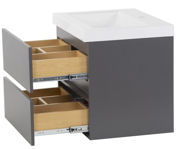 Single wall mounted bathroom vanity set